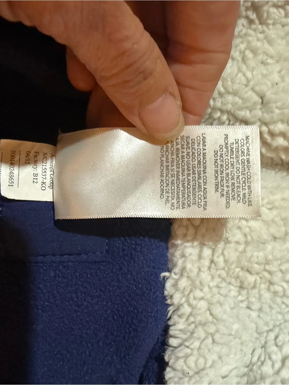 Carter's‎ Navy Blue Hooded Pea Coat with Faux Fur Trim
